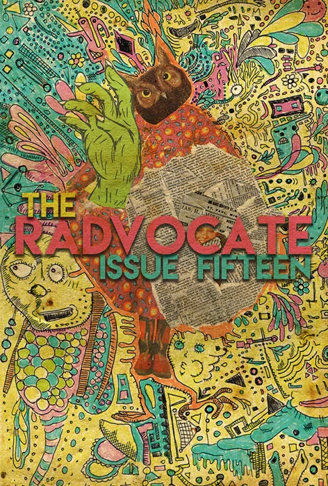 Radvocate Issue 15 (hand drawn paperback) — cover design by Matthew Revert
